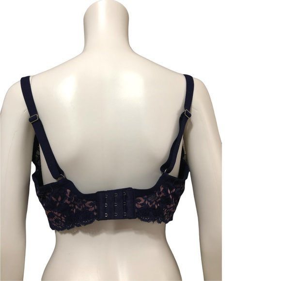 Montelle Blue/Pink Lacy Bra - Picture 3 of 4